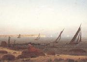 Caspar David Friedrich Woman on the Beach at Rugen (mk10) oil